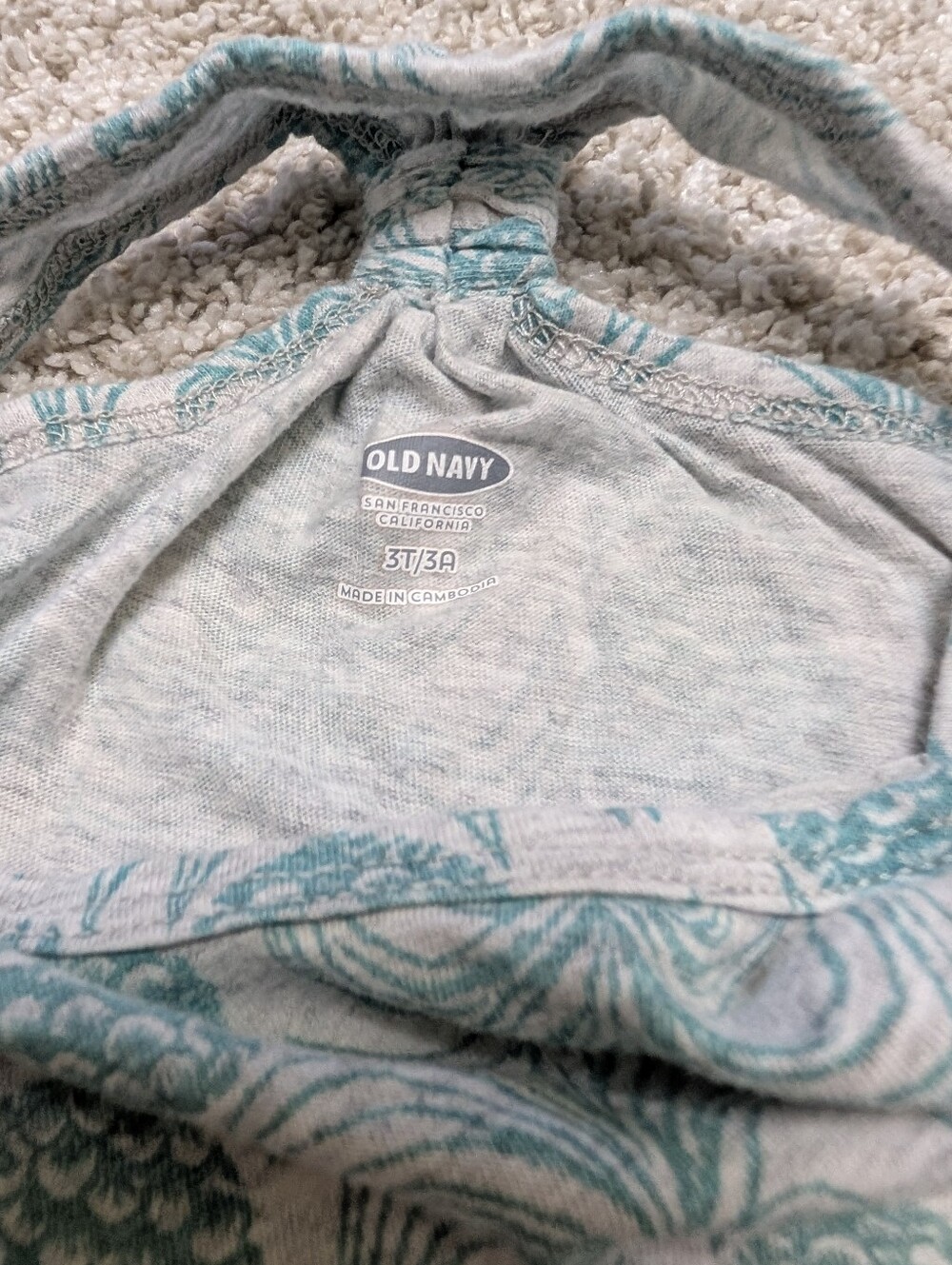Girls Old Navy Pineapple Print Tank Dress - 3T - Picture 3 of 3